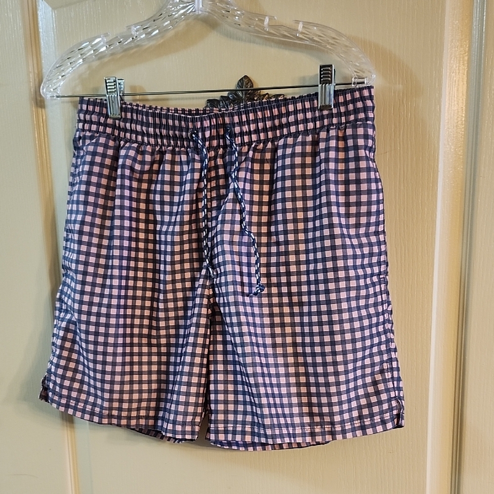 GOODFELLOW & CO CHECKERED SWIM TRUNKS